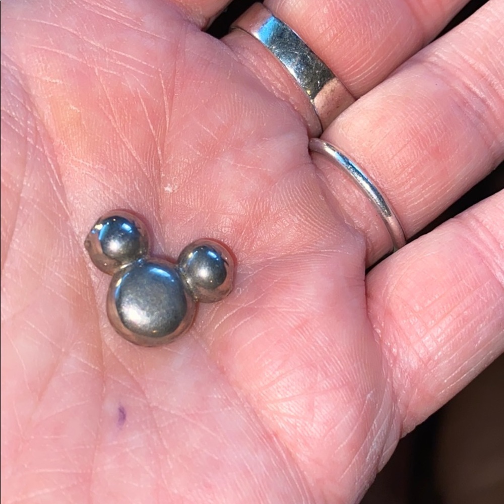 Solid Silver Mickey Mouse Charm - image 2